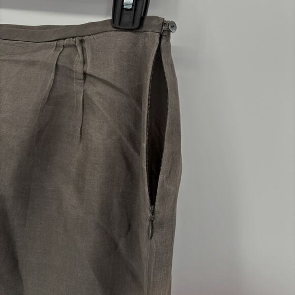 Banana Republic Silk Maxi Skirt 4 Brown Lined Quiet Luxury Old Money - Picture 9 of 16